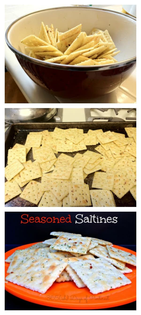Seasoned Saltines take this kids' snack and kick it up a notch with a blast of flavor! Make them spicier with red pepper flakes. Perfect for movie night snaking or watching the game! via @nmburk