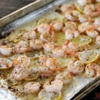 Only 4 ingredients and a few minutes in the oven and you've got dinner ready! Buttery Baked Shrimp is a perfect weeknight meal.