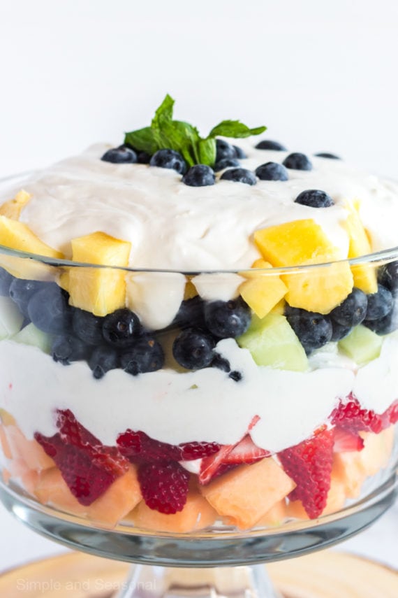 Summer Fruits With Creamy Lime Dressing - Simple And Seasonal