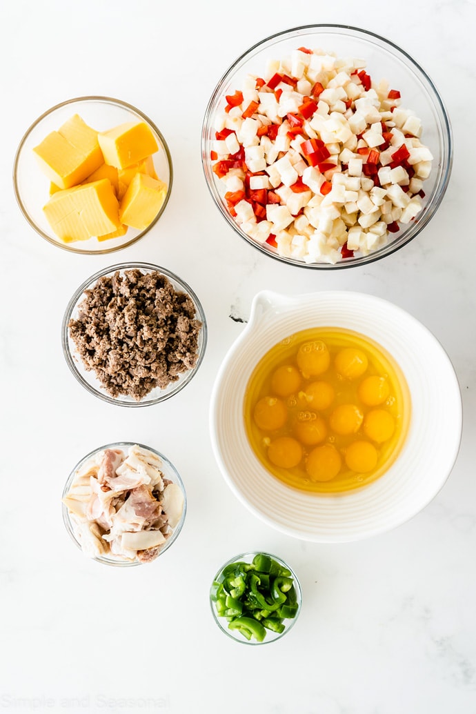 ingredients for slow cooker breakfast burritos