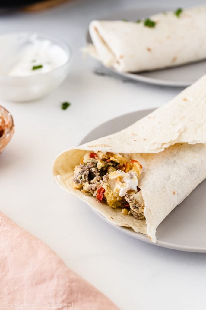 Slow Cooker Breakfast Burritos Simple and Seasonal