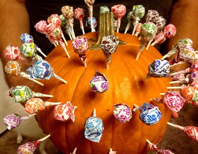 dum dums in a pumpkin