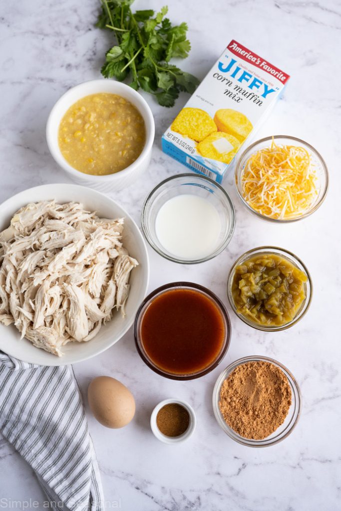 ingredients for chicken tamale pie