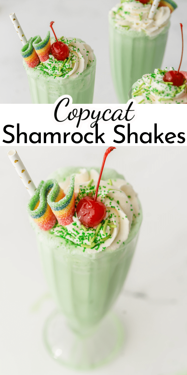 Looking for a fun treat to enjoy for St. Patrick's Day?  These Copycat Shamrock Shakes have only a few ingredients and are a breeze to make.   via @nmburk