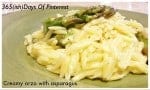 Orzo and asparagus