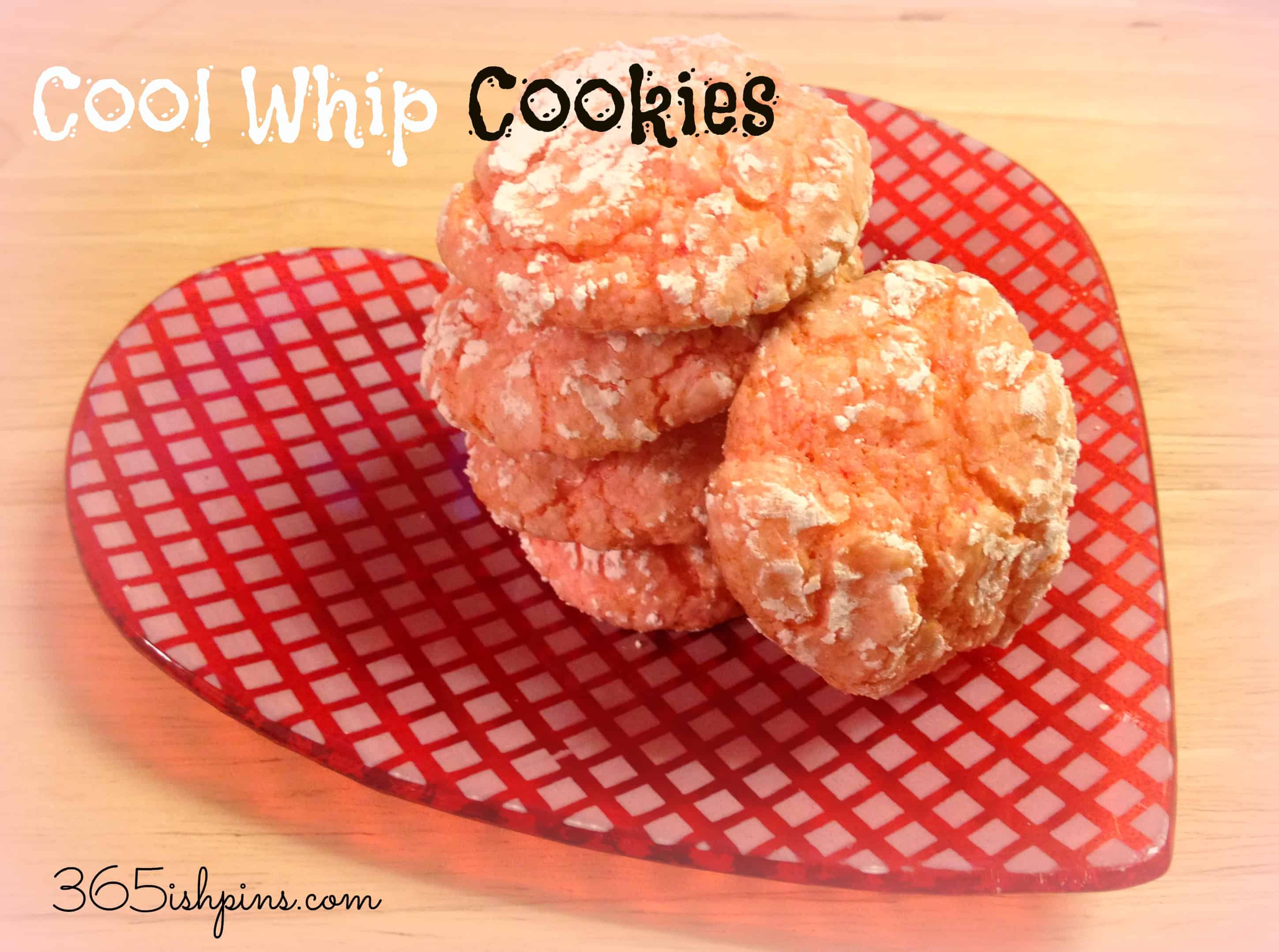 cool whip cookies on heart plate