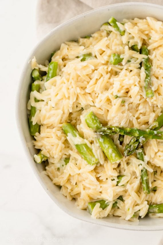 Creamy Orzo and Asparagus Simple and Seasonal