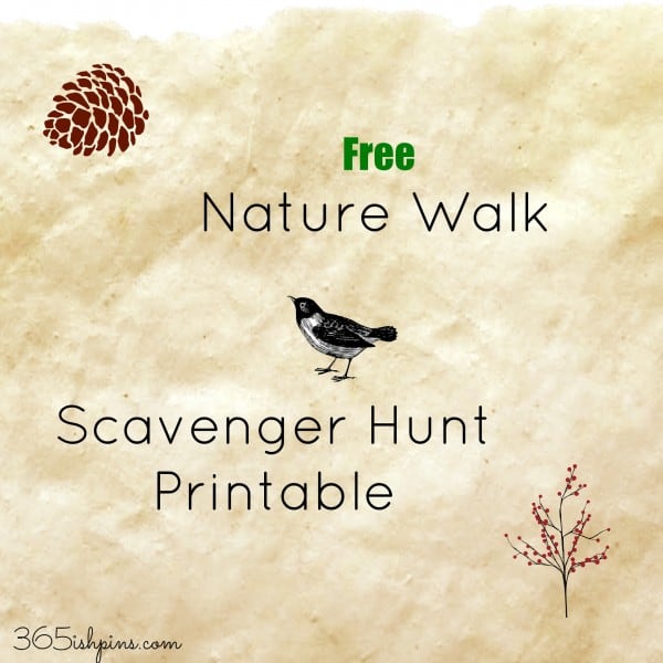 Day 328: Nature Walk Scavenger Hunt Printable - Simple and Seasonal