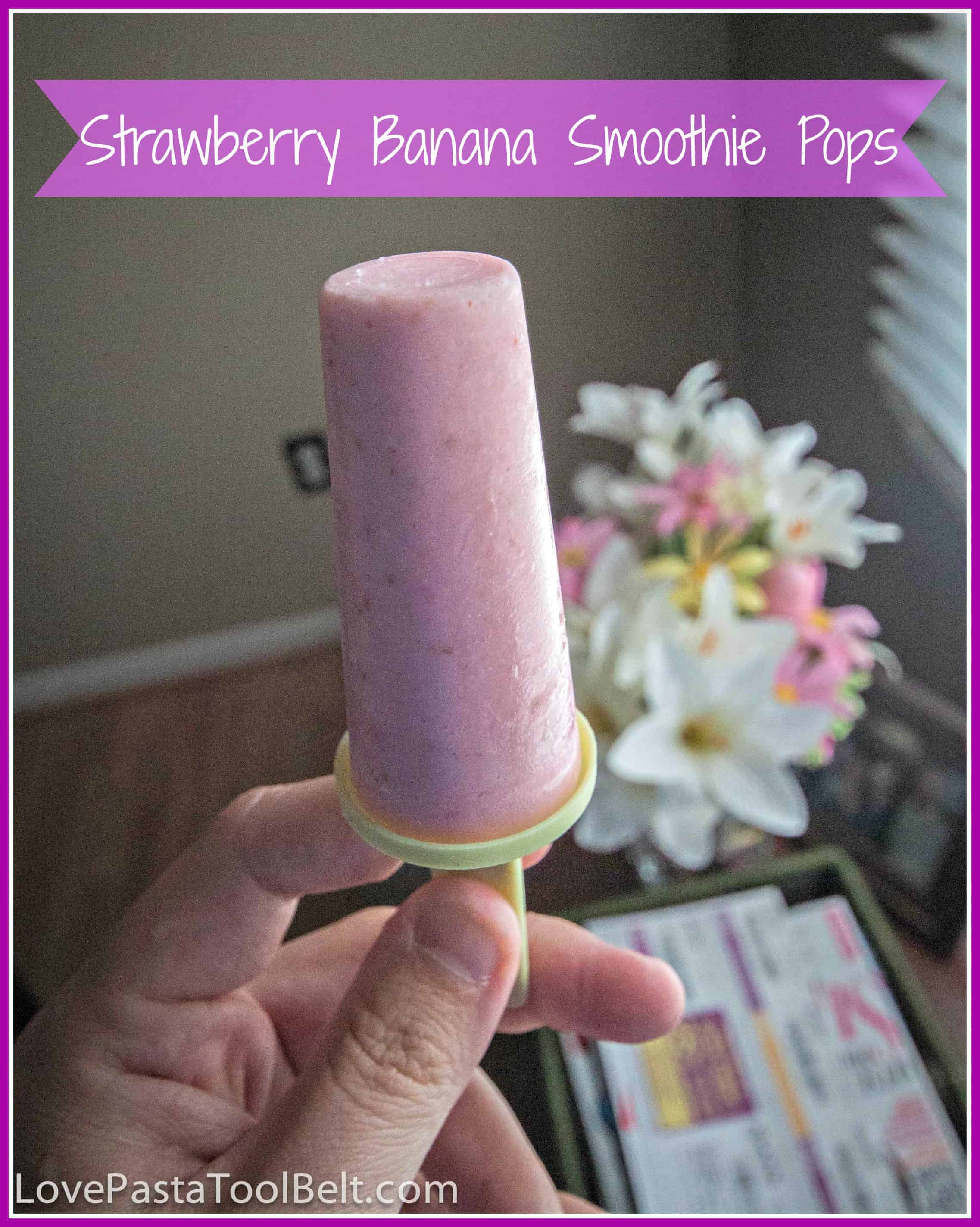Strawberry smoothie pop