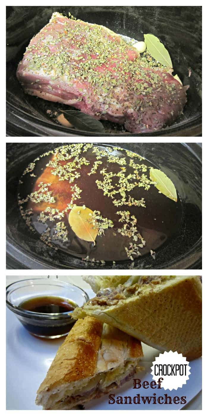 The easiest way for tender, flavorful beef sandwiches (and lots of amazing au jus!) This is a perfect slow cooker meal to avoid using the oven on hot days! via @nmburk