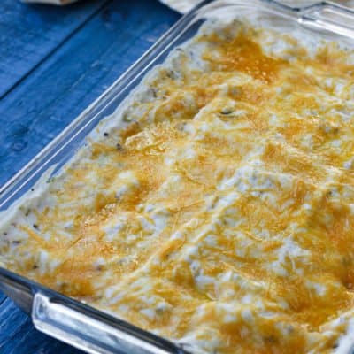 Creamy and delicious, these sour cream enchiladas are a family favorite. The flavors are mild and kid-friendly and they make great leftovers!