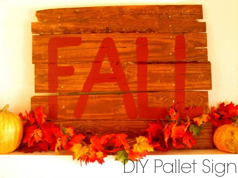 DIY pallet sign mantel