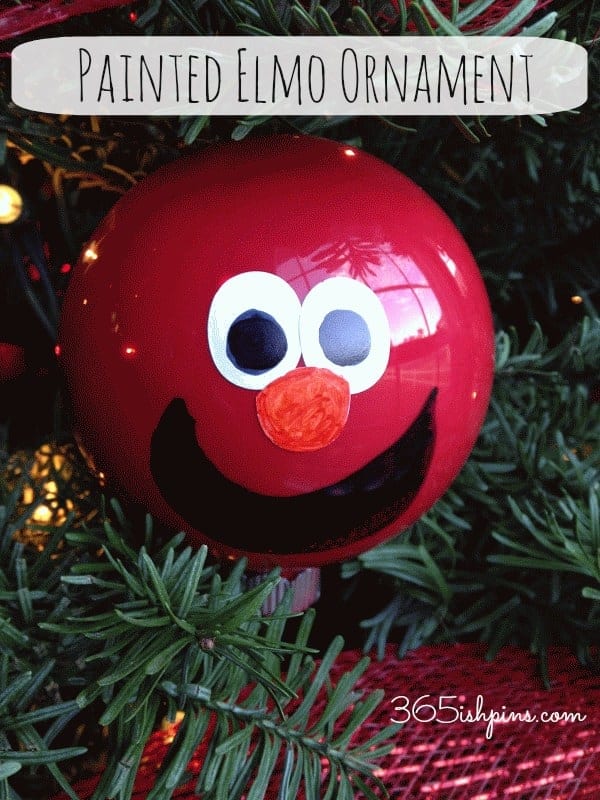 DIY painted ornaments- Elmo