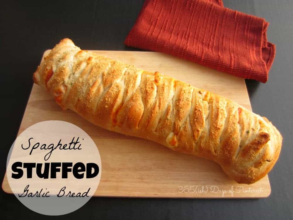 spaghetti stuffed bread