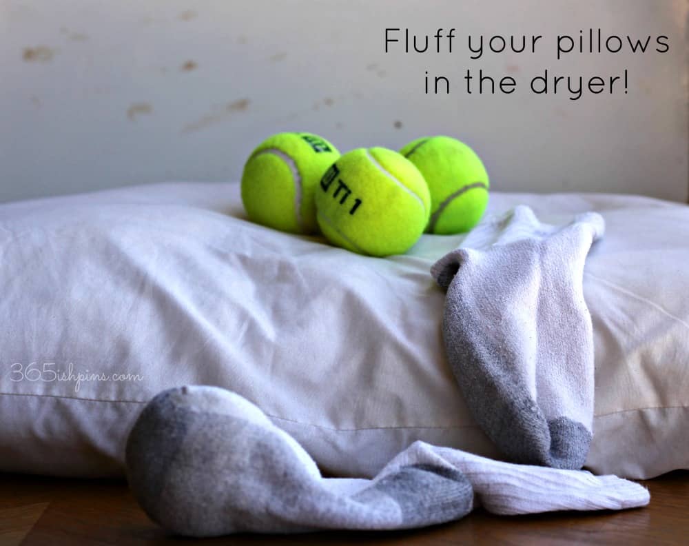 Tennis balls in on sale dryer with pillows