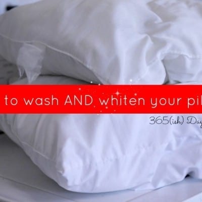 wash and whiten pillows