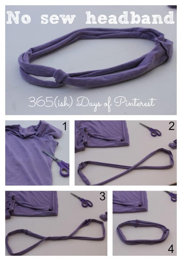 DIY T-Shirt Headbands- 365ish Days of Pinterest