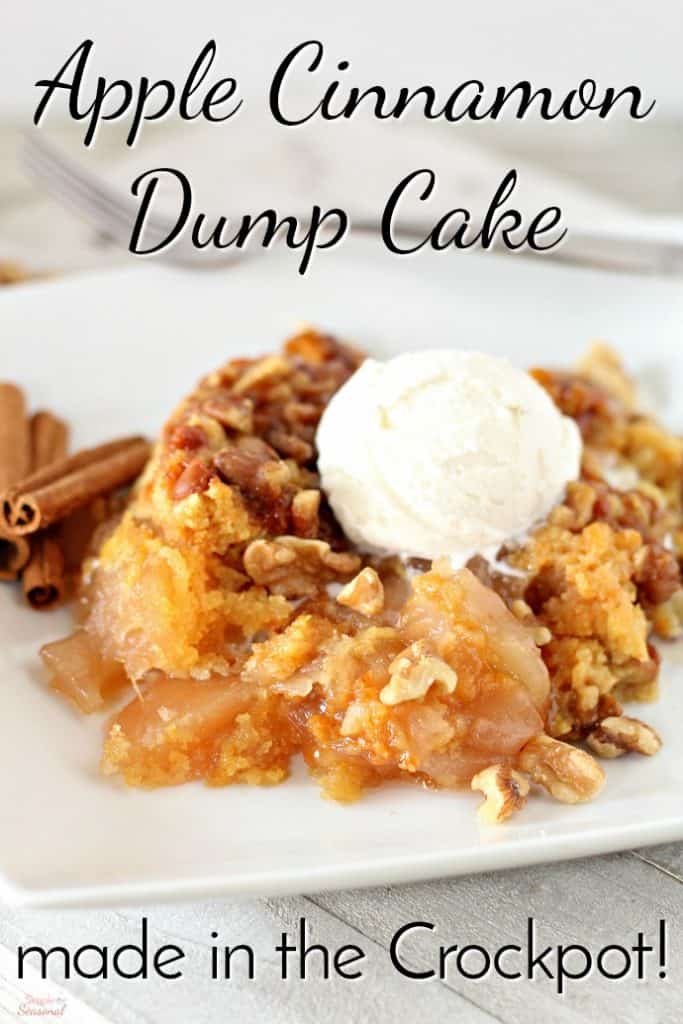 Crockpot Apple Cinnamon Dump Cake Simple and Seasonal
