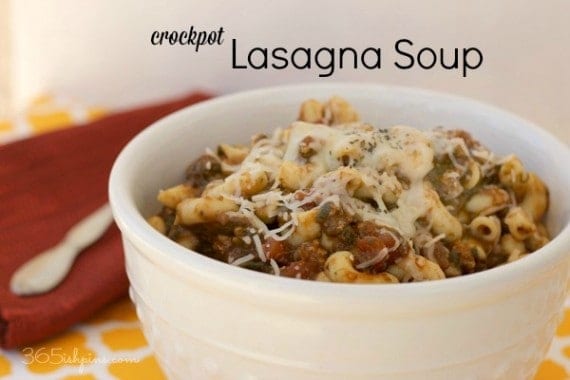 Lasagna Soup in the Crockpot - Simple and Seasonal