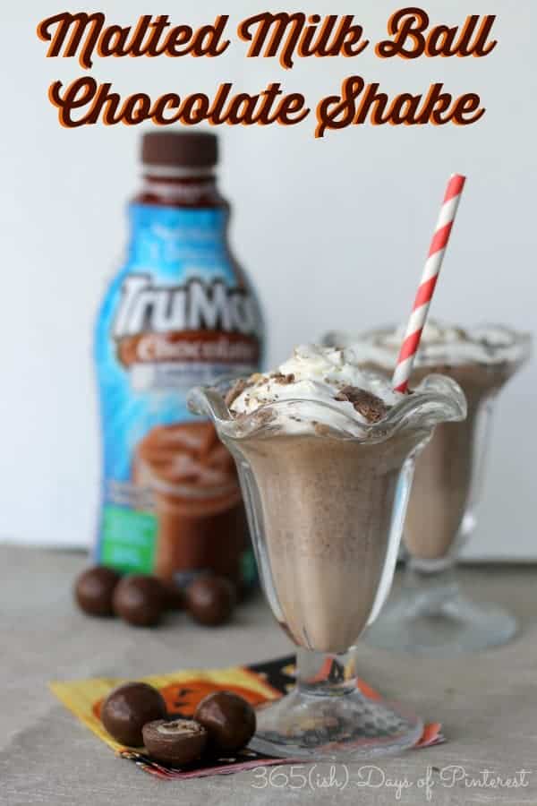 Use up leftover Halloween candy in this delicious Malted Milk Ball Chocolate Milkshake-it's the perfect sweet treat! via @nmburk