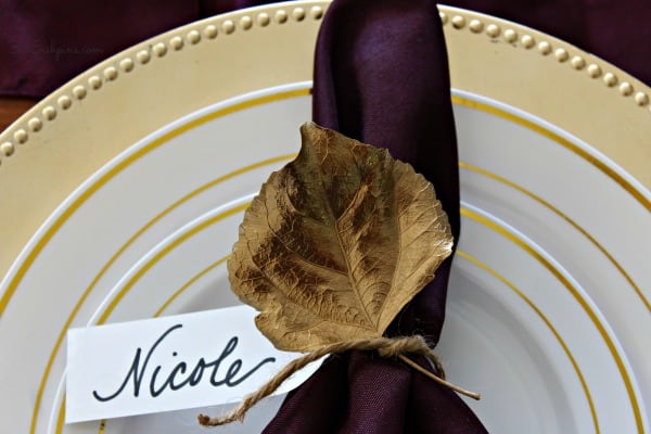 metallic place cards