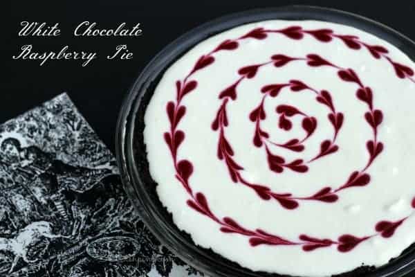 white chocolate raspberry pie