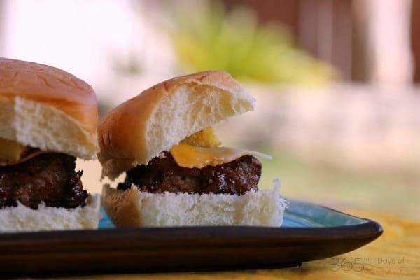 Grilled Hawaiian Turkey Sliders closeup