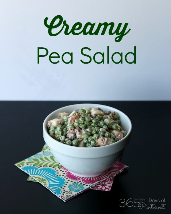 creamy pea salad pot luck side dish