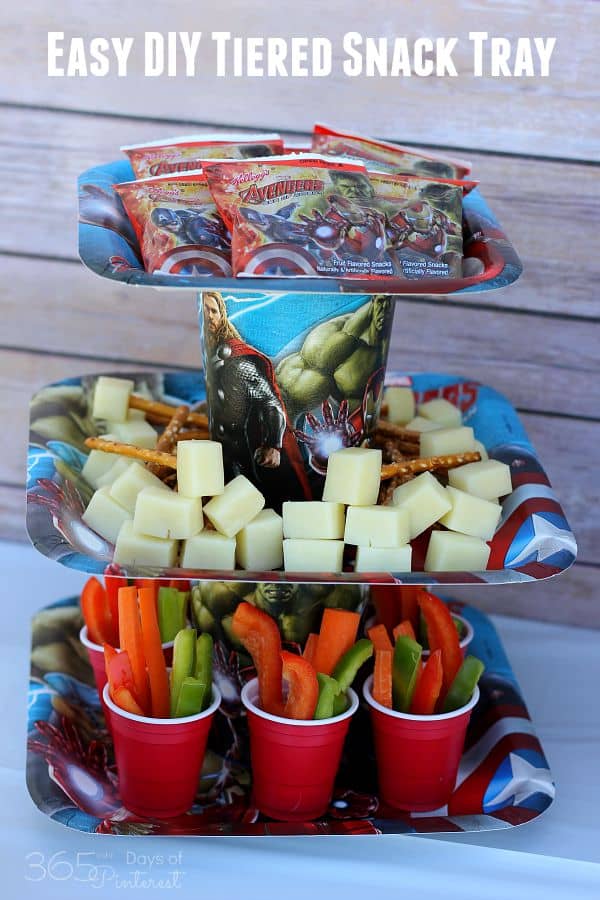 Easy DIY tiered snack tray