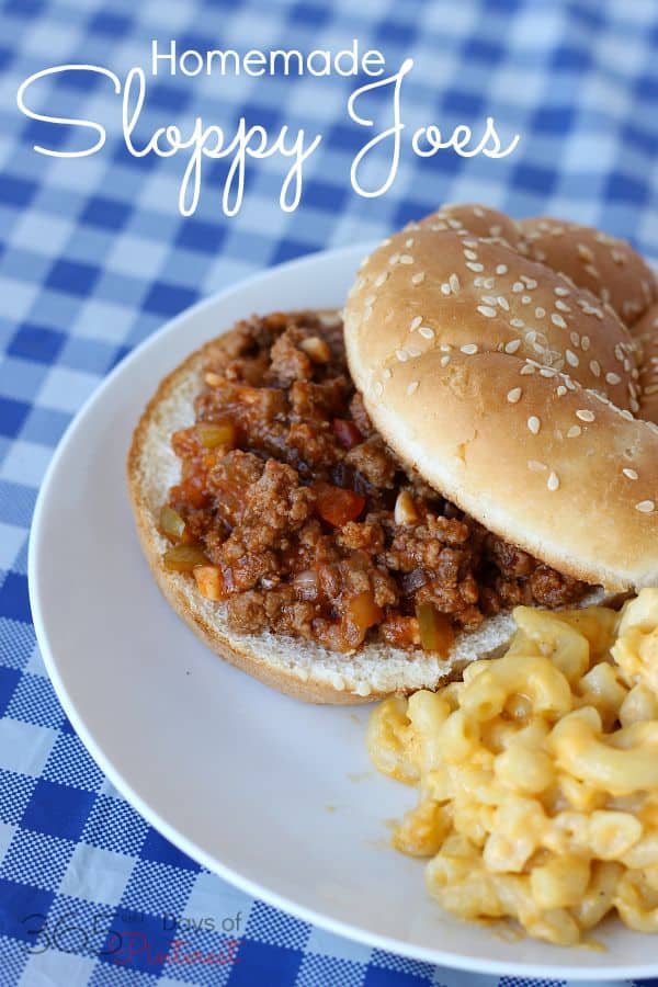 Homemade sloppy joes are so much better than the canned version! Serve them with macaroni and cheese for a comforting meal that's definitely kid-friendly! via @nmburk