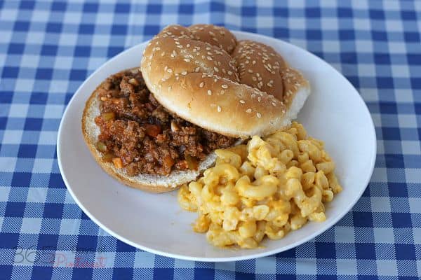 Sloppy Joes plate