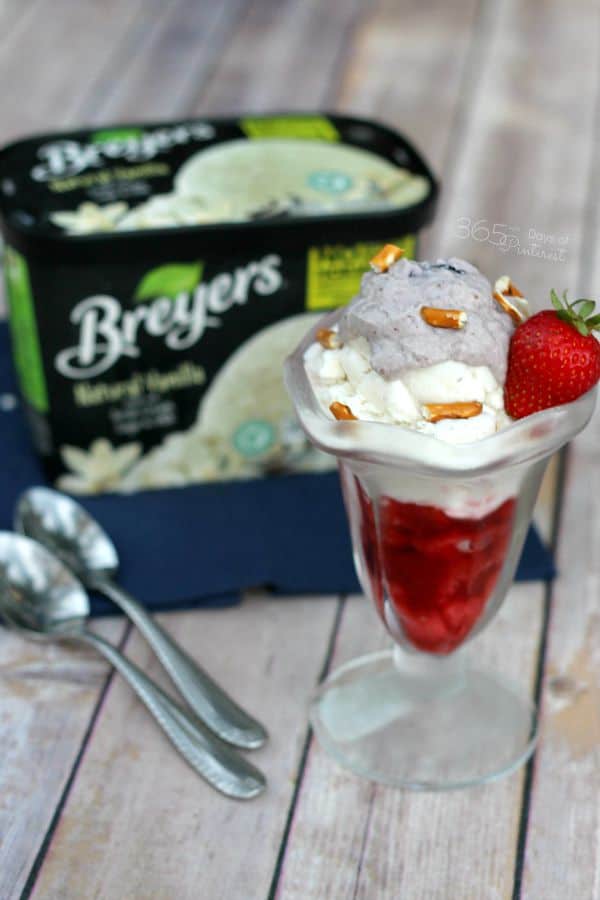 stars and stripes sundae Breyers ice cream