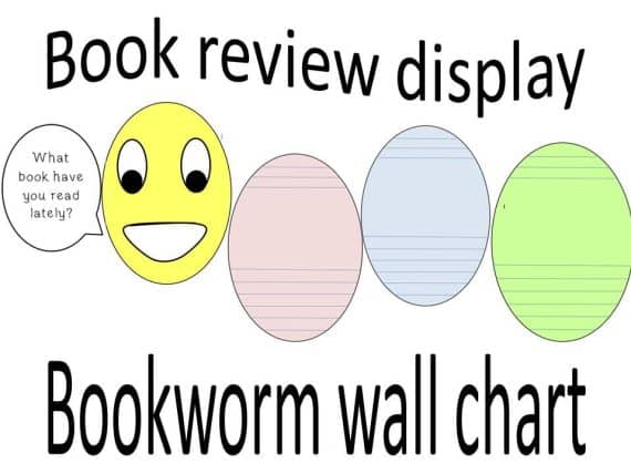 colored circles creating a bookworm wall chart