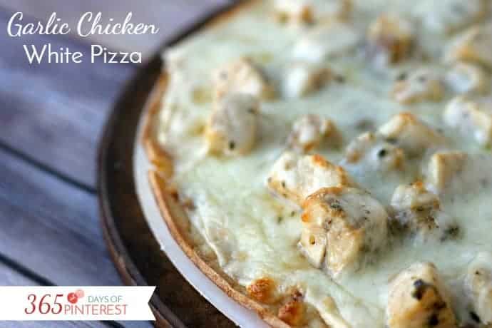 Garlic Chicken White Pizza