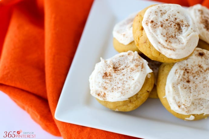 frosted pumpkin cookies