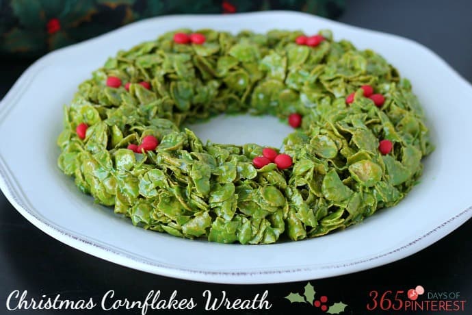 Christmas Cornflake Wreath marshmallow treat