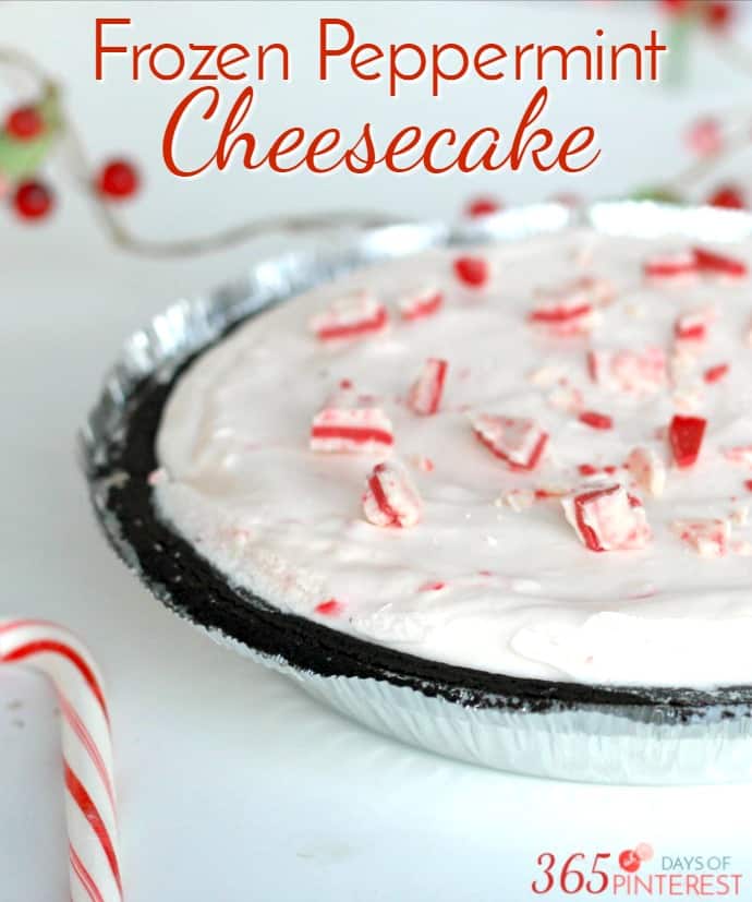 Frozen Peppermint Cheesecake is one of my favorite desserts. It's creamy, crunchy, rich, smooth and perfect for the holiday season! via @nmburk