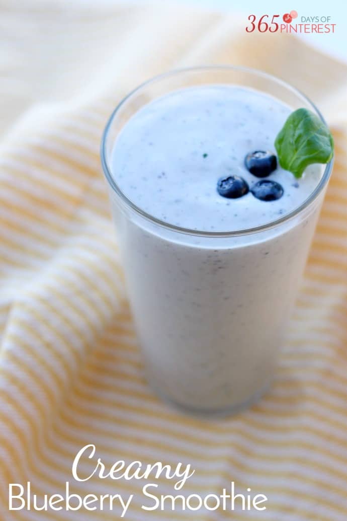 This Creamy Blueberry Smoothie is packed with powerful anti-oxidants, vitamins, minerals, and protein! via @nmburk