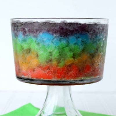 This Rainbow Slush Punch is perfect for St. Patrick's Day parties or any cheery spring-themed occasion!