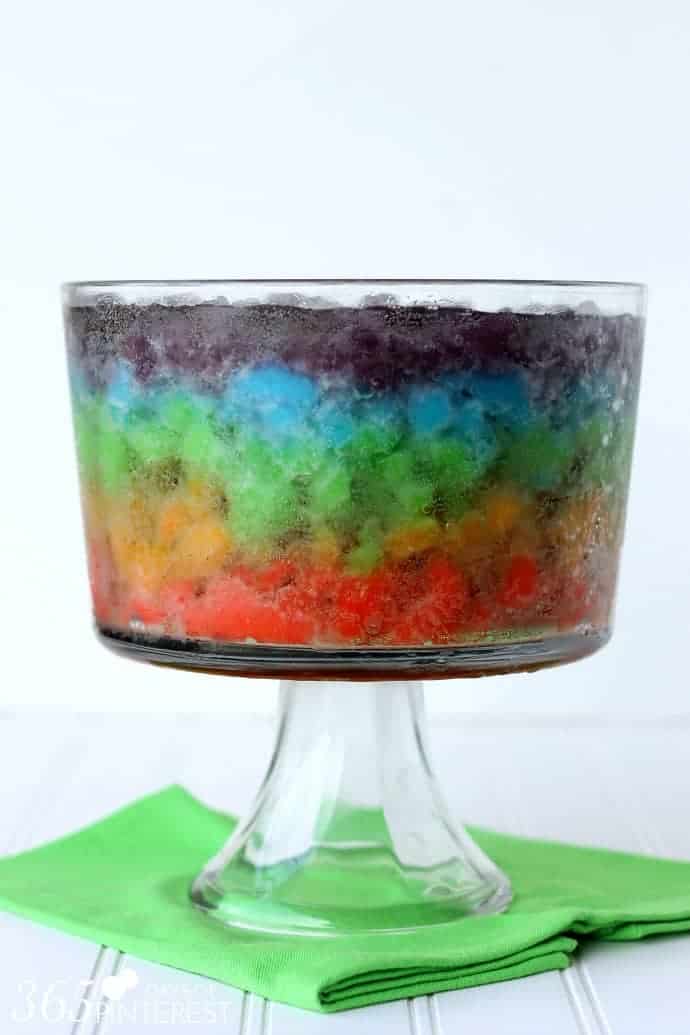 rainbow slush punch with soda