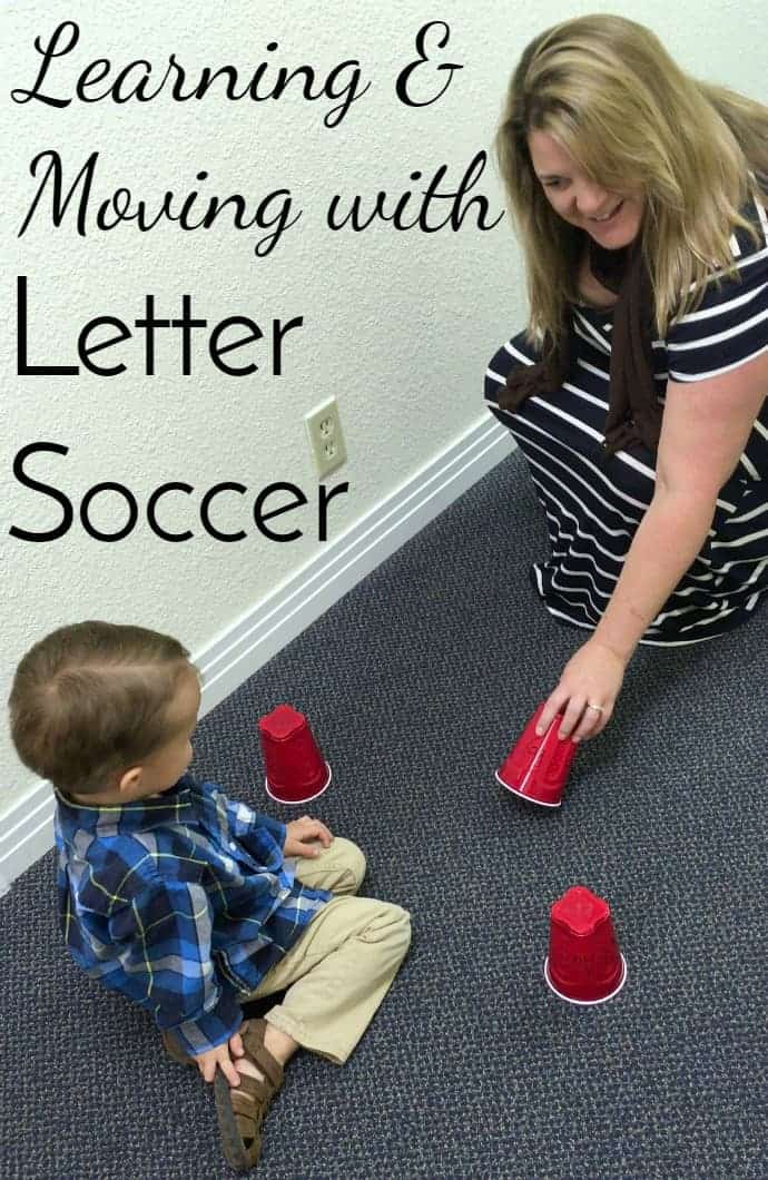 Combine movement and gross motor skills with a fun alphabet game and you get Letter Soccer! Lots of variations make this a great preschool activity.