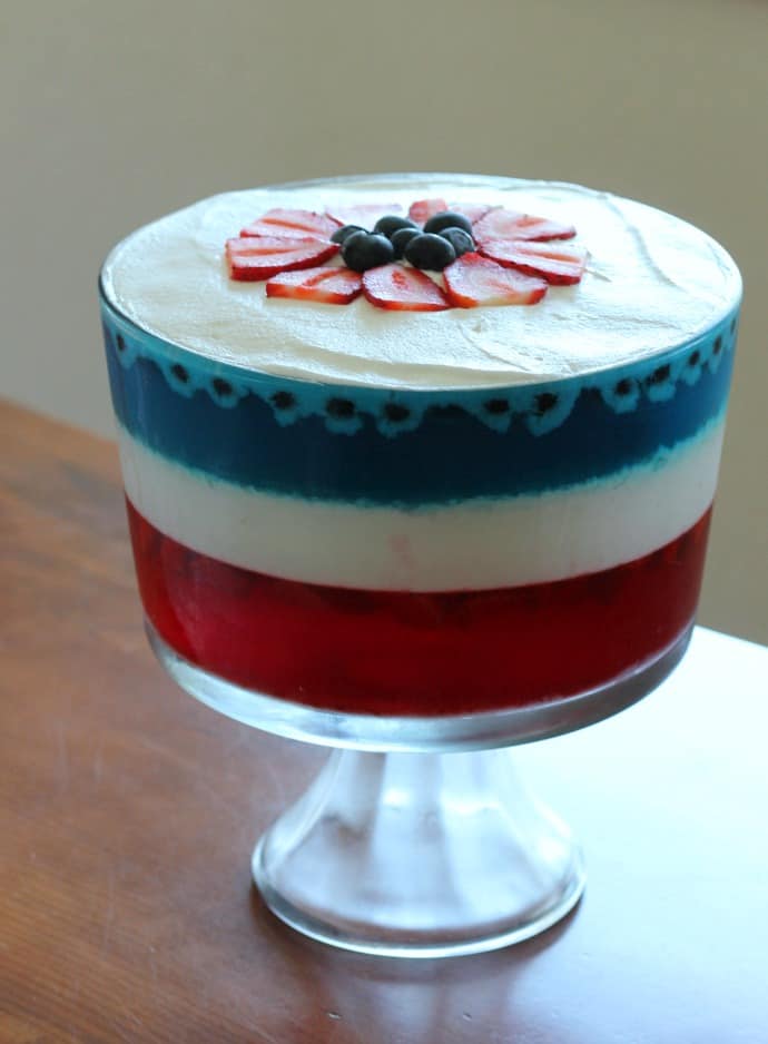 Red White And Blue Jello Dessert Simple And Seasonal