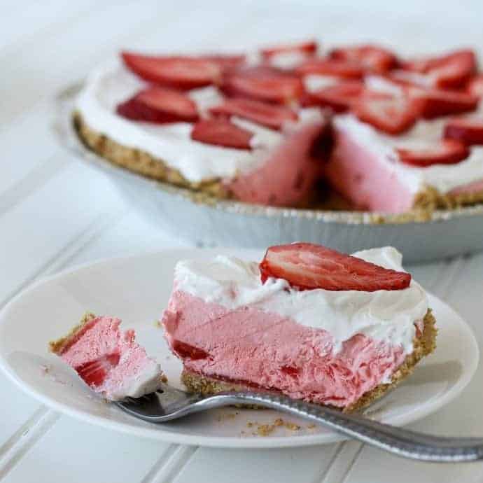 Strawberry Creamsicle Pie Easy Frozen Dessert Simple and Seasonal