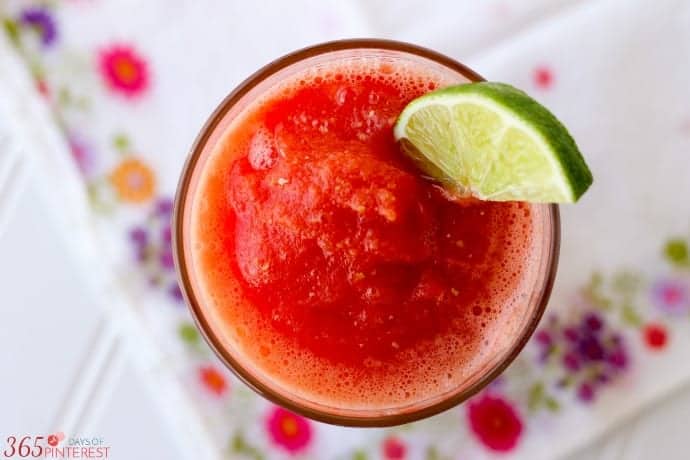 sparkling watermelon slushie top down