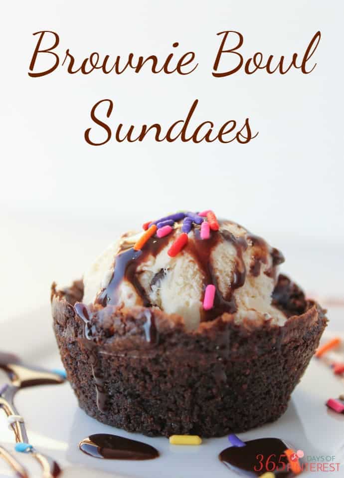 Family movie night is easy with these simple brownie bowls that make an ice cream sundae even better! via @nmburk