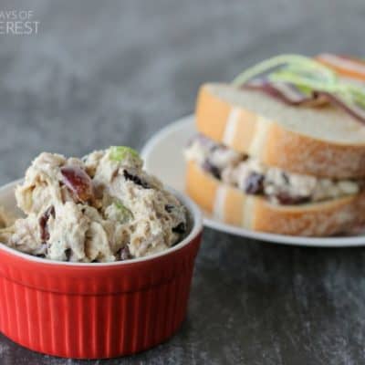 Creamy Chicken Salad is a delicious lunch option and a great way to use up leftover chicken. Don't forget all the yummy add-ins!