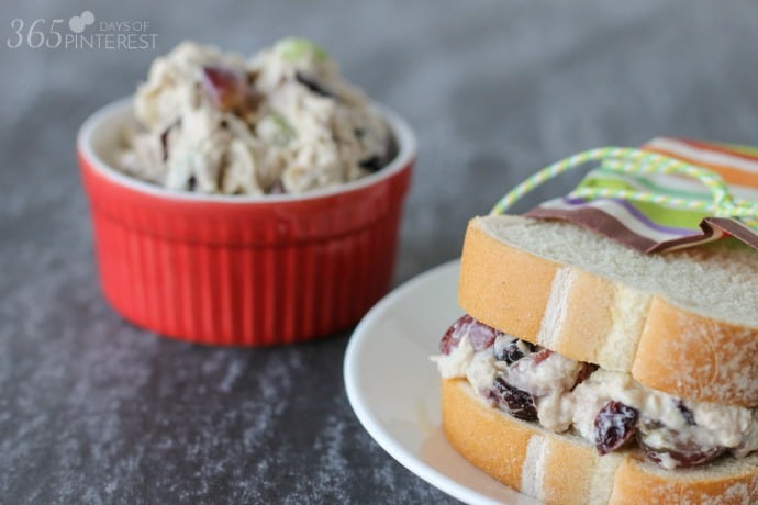 Creamy Chicken Salad is a delicious lunch option and a great way to use up leftover chicken. Don't forget all the yummy add-ins!