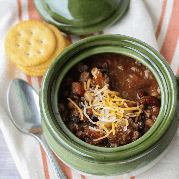 Easy three bean chili simple and seasonal