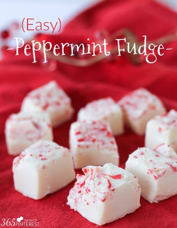 This Easy Peppermint Fudge is smooth, not too minty and doesn't require a candy thermometer to make! It's sure to be a new holiday favorite!