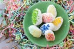 You don't need the Easter bunny when you can make your own (way better) Chocolate Chip Cookie Dough Easter Eggs with this edible cookie dough recipe and some festive decorations!
